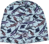 Mütze mit Hai-Muster, blau, Gr. 98/104 für 7,9€ in dm