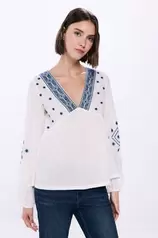 Bestickte Bluse für 17,99€ in Springfield