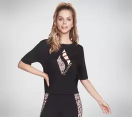 Cheetah Diamond Crop Tee Shirt für 19,99€ in Skechers