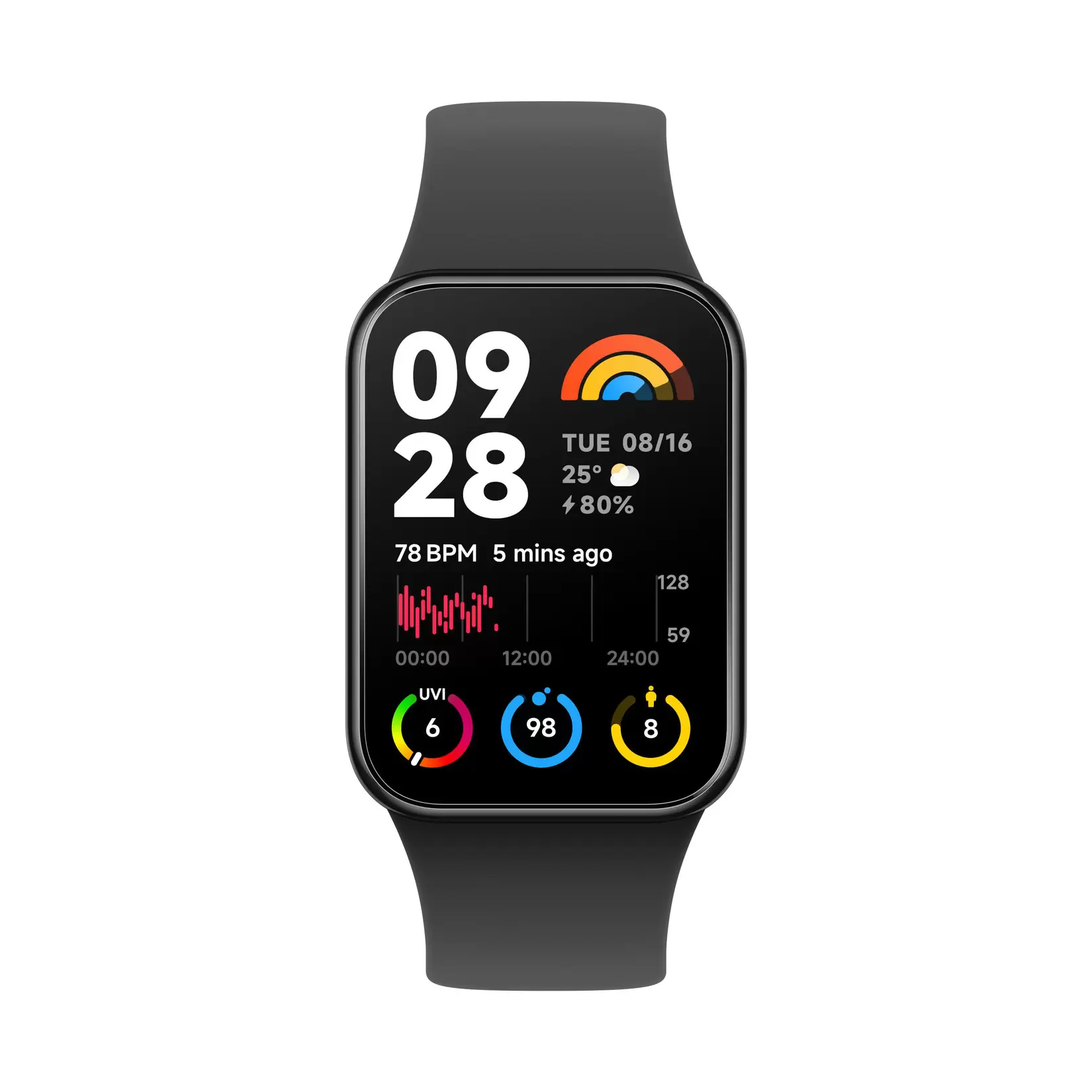 XIAOMI Smart Band 8 Pro, Smartwatch, Black für 67,99€ in Saturn