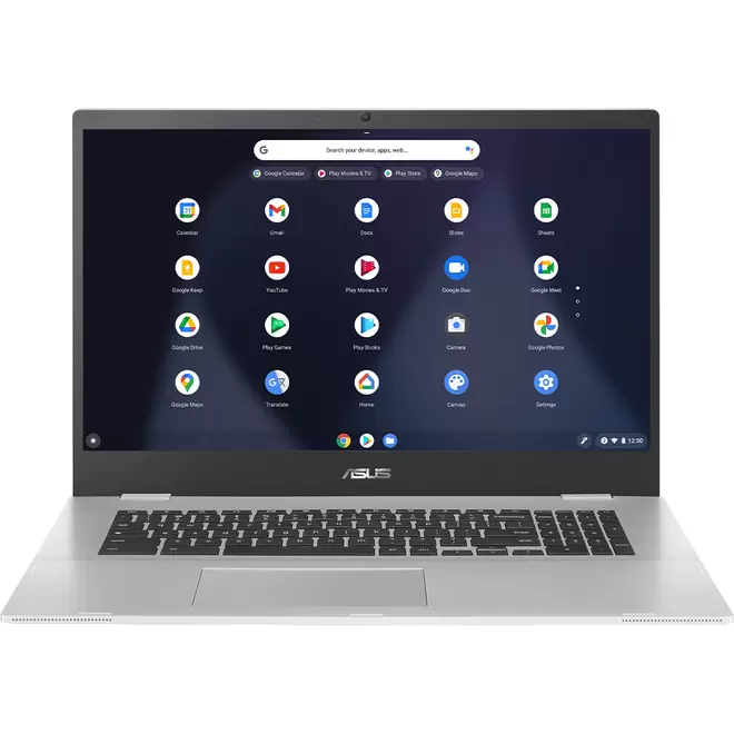 ASUS Chromebook CX1700 (CX1700CKA-BX0035), Chromebook, mit 17,3 Zoll Display, Intel® Celeron®,N4500 Prozessor, 8 GB RAM, 128 GB eMMC, Intel® UHD Graphics, Transparent Silver, Google Chrome OS für 349€ in Saturn