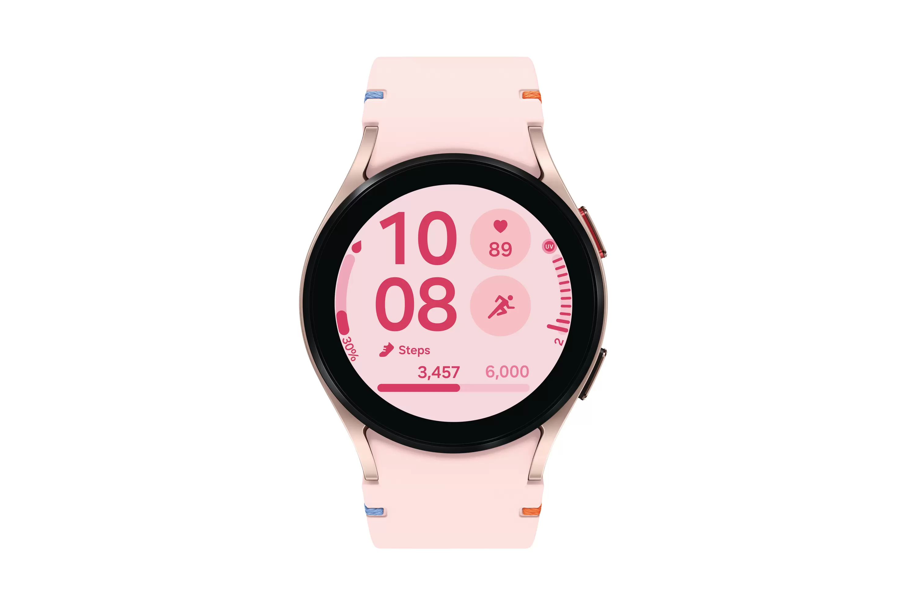 SAMSUNG Galaxy Watch FE 40 mm Smartwatch Armor Aluminum Fluorkautschuk, 40 mm, Pink Gold für 185€ in Saturn