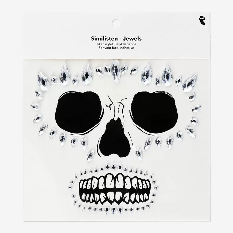 Halloween Totenkopf-Gesichtsschmuck für 3€ in Flying Tiger