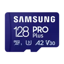 PRO Plus microSD-Speicherkarte (2024) inkl. SD Adapter - 128 GB für 13,9€ in Samsung