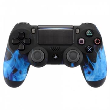 PS4 Dualshock Rebuilt Controller Blaue Flammen (Softtouch) für 64,99€ in GameStop