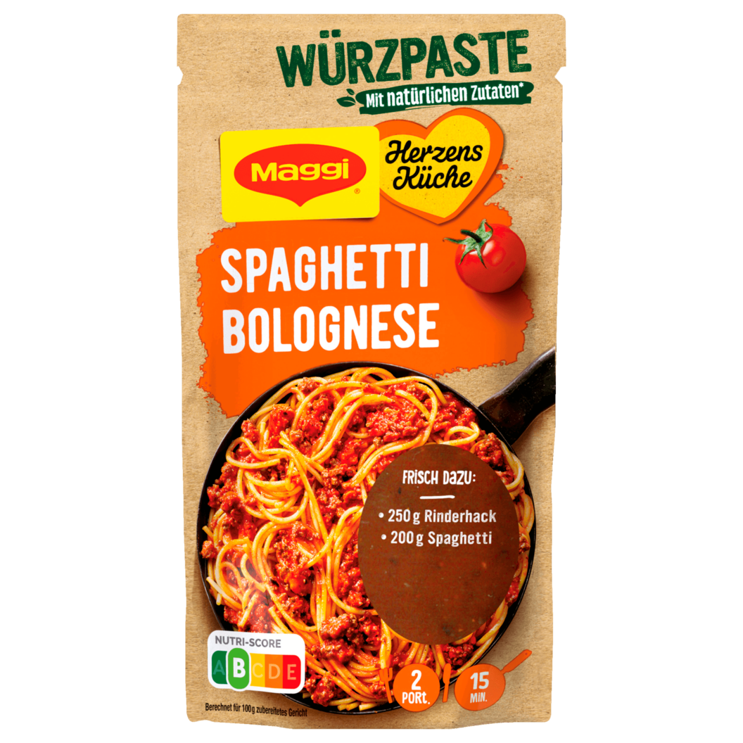 Maggi Herzensküche Würzpaste Spaghetti Bolognese für 0,44€ in REWE