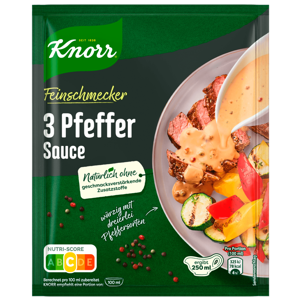 Knorr Feinschmecker 3 Pfeffer Sauce für 0,79€ in REWE