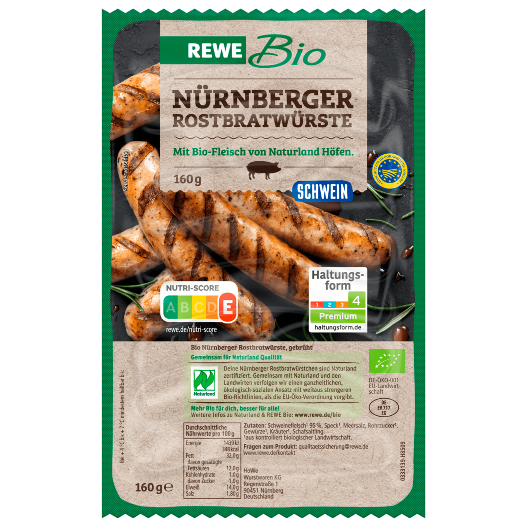 REWE Bio Nürnberger Rostbratwürste für 2,99€ in REWE