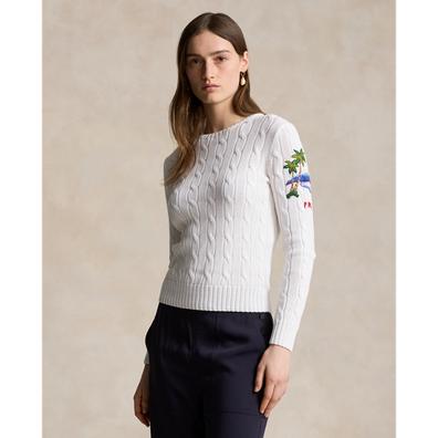 Pullover mit Zopfmuster und Palmenmotiv für 299€ in Ralph Lauren