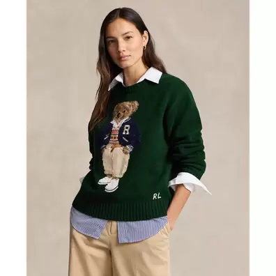 Woll-Kaschmir-Pullover mit Polo Bear für 499€ in Ralph Lauren