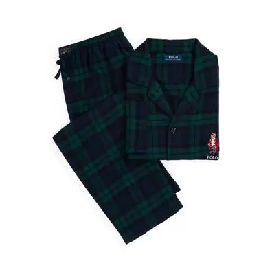 Karierter Flanell-Pyjama mit Polo Bear für 199,95€ in Ralph Lauren