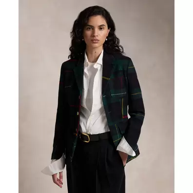 Wolltwill-Blazer mit Patchwork-Karo für 1299€ in Ralph Lauren