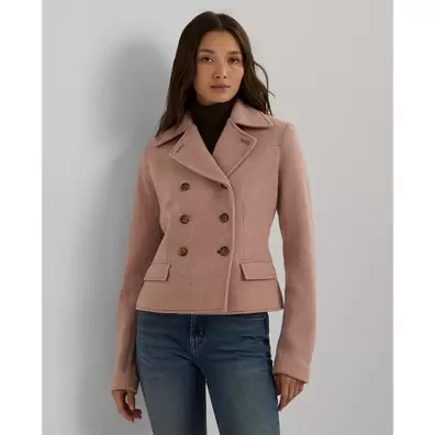 Zweireihiger Mantel mit Fischgratmuster für 549€ in Ralph Lauren