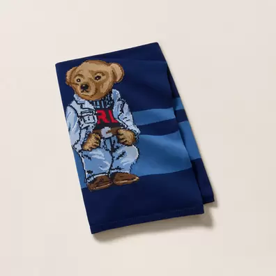 Denim-Tagesdecke mit Polo Bear für 295€ in Ralph Lauren