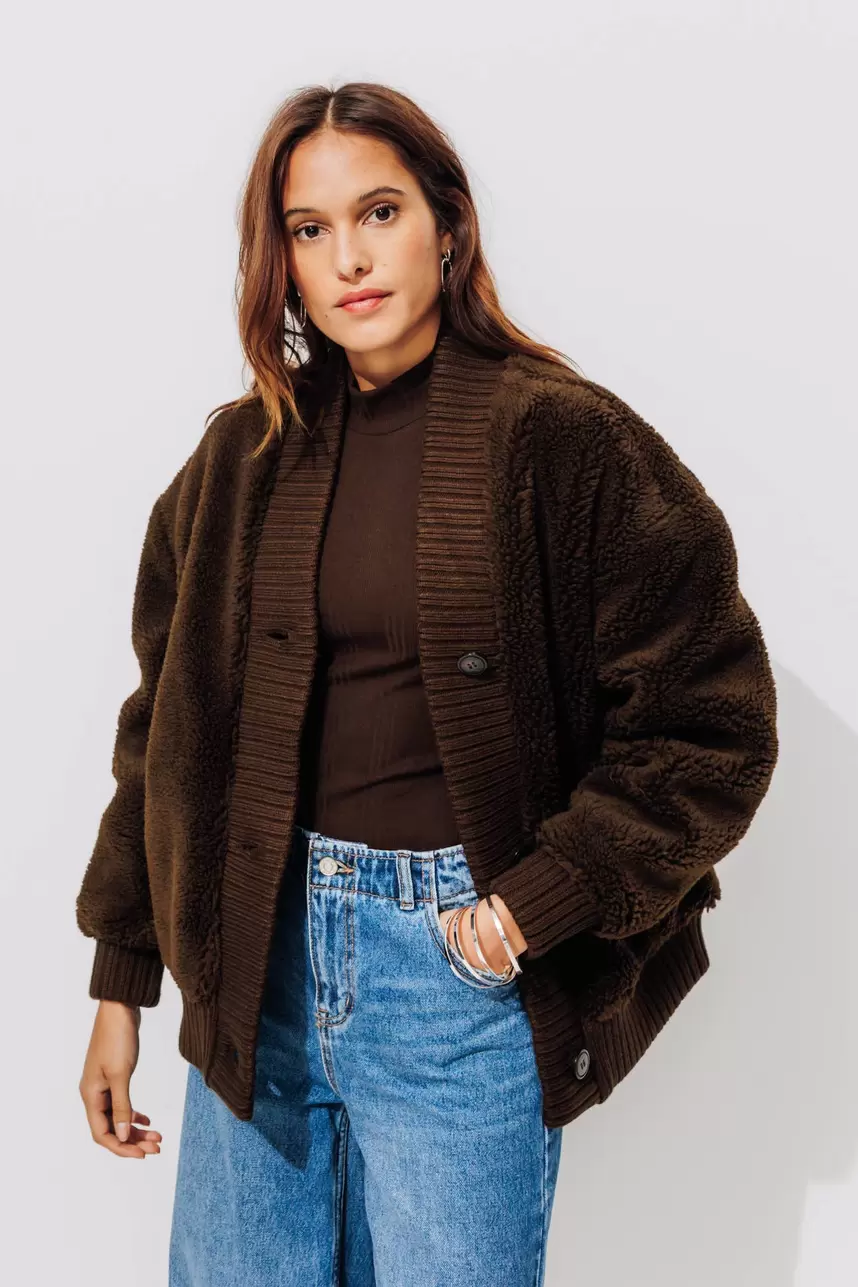 Blouson en moumoute Femme für 69,99€ in promod