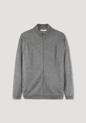 Zip-Jacke Slim aus Schurwolle und Kaschmir für 199,99€ in hessnatur