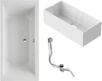 Badewannen Set OTTOFOND Wistula 75 x 170 cm weiß glatt glänzend 983021 für 519€ in Hornbach