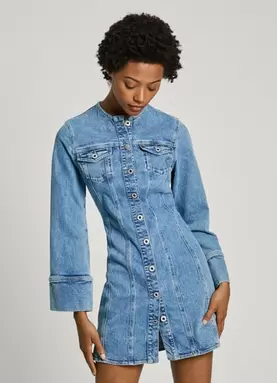 REGULAR FIT DENIM MINI DRESS für 72€ in Pepe Jeans