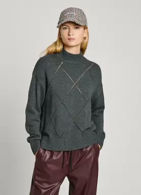 PERKINS NECK RHOMBUS JUMPER für 53,94€ in Pepe Jeans