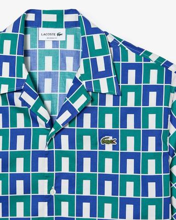 Kurzärmeliges Hemd mit Robert George Aufdruck für 140€ in Lacoste