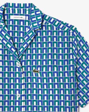 Extraweites kurzärmeliges Hemd mit Aufdruck für 150€ in Lacoste