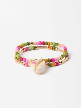 Double Beaded Bracelet With Shell für 9,99€ in Parfois