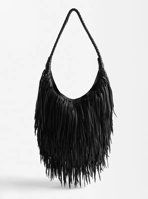 Leather Shoulder Bag With Fringes für 89,99€ in Parfois