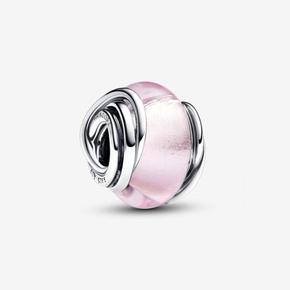 Umschlungenes Rosafarbenes Murano-Glas Charm für 39€ in Pandora