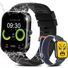 Smartwatch, Fitness Tracker uhr mit Anruffunktion für Damen und Herren Smartwatch (Quadratischer 1,85''-Voll-Touch-Farbdisplay Zoll Zoll) Gesundheits-Smartwatch mit Blutsauerstoff, Blutdruckmessung... für 29,68€ in OTTO