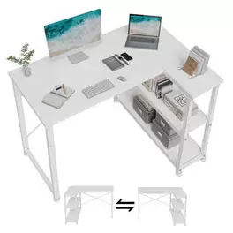 Computertisch Eckschreibtisch Reversibel L Förmiger Schreibtisch mit Regal für 62,99€ in OTTO