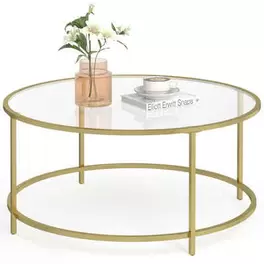 Couchtisch, Beistelltisch für Wohnzimmer, Ø 84 x 45.5 cm, transparent für 62,99€ in OTTO