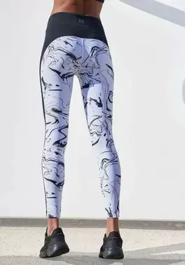 Leggings -Sporthose White Marble im Marmor-Muster mit Seitenstreifen für 34,99€ in OTTO