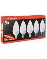 Lampe LED 5er SMD C35 E14 5W 470lm für 6,99€ in Mäc Geiz