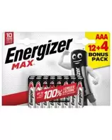 Energizer Max Batterien Alkali LR03 AAA 12 + 4 gratis für 9,99€ in Mäc Geiz