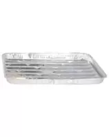 Grillpfannen Aluminium je 34 x 23 x 2,5 cm 4er für 1€ in Mäc Geiz