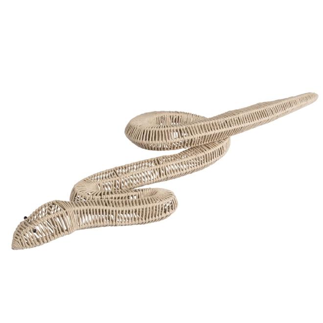 Statuette serpent en métal et papier tressé beige H9 für 34,95€ in Maisons du Monde