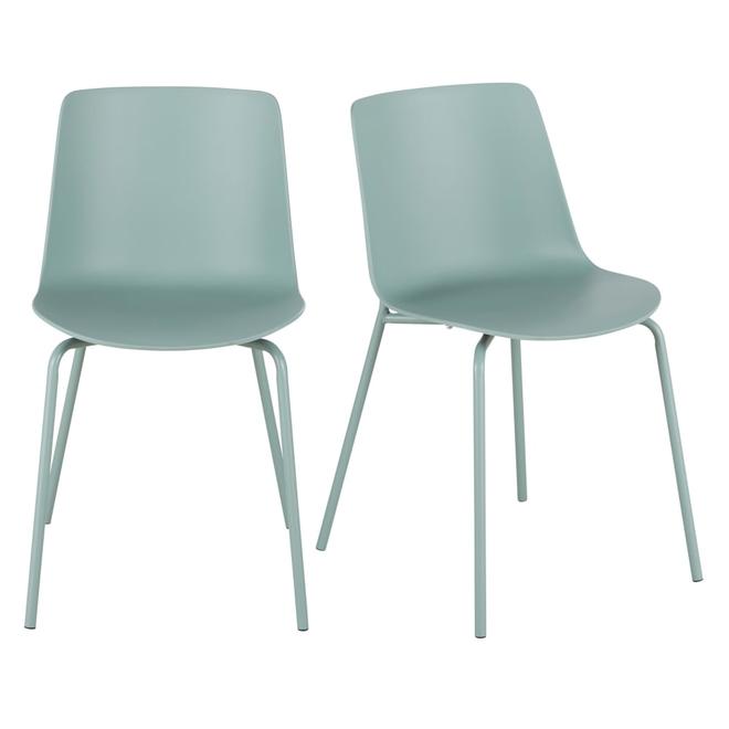 Chaises en polypropylène et métal vert sauge (x2) für 119€ in Maisons du Monde
