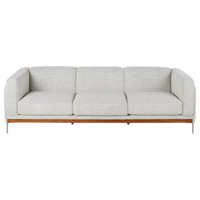 Canapé 4 places gris chiné et bois de chêne für 1599€ in Maisons du Monde