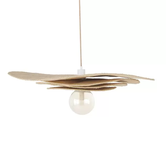 Suspension aérienne en raphia et globe en verre fumé für 199€ in Maisons du Monde