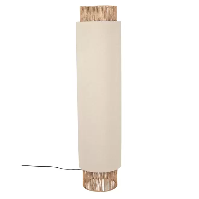 Lampadaire tube en lin et jute H126 für 99,99€ in Maisons du Monde