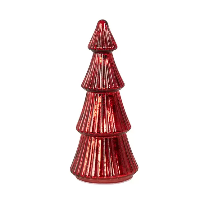 Déco de Noël sapin lumineux en verre rouge für 14,99€ in Maisons du Monde