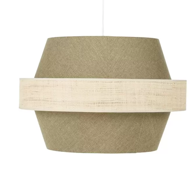 Suspension en raphia et polyester recyclé bicolore für 99,99€ in Maisons du Monde