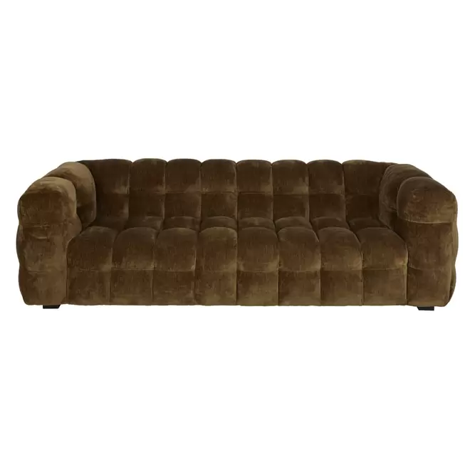 Canapé nuage 3/4 places en velours vert kaki effet vieilli für 1199€ in Maisons du Monde