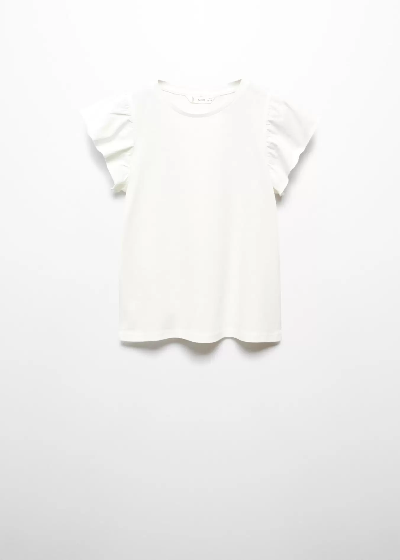 Kurzärmliges T-Shirt mit Rüschen für 7,99€ in Mango