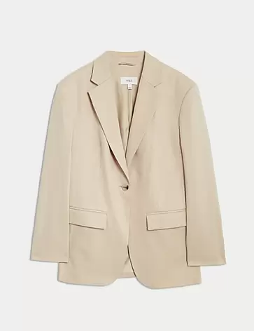 Bequemer, einreihiger Blazer mit hohem Lyocell™-Anteil für 100€ in Marks & Spencer