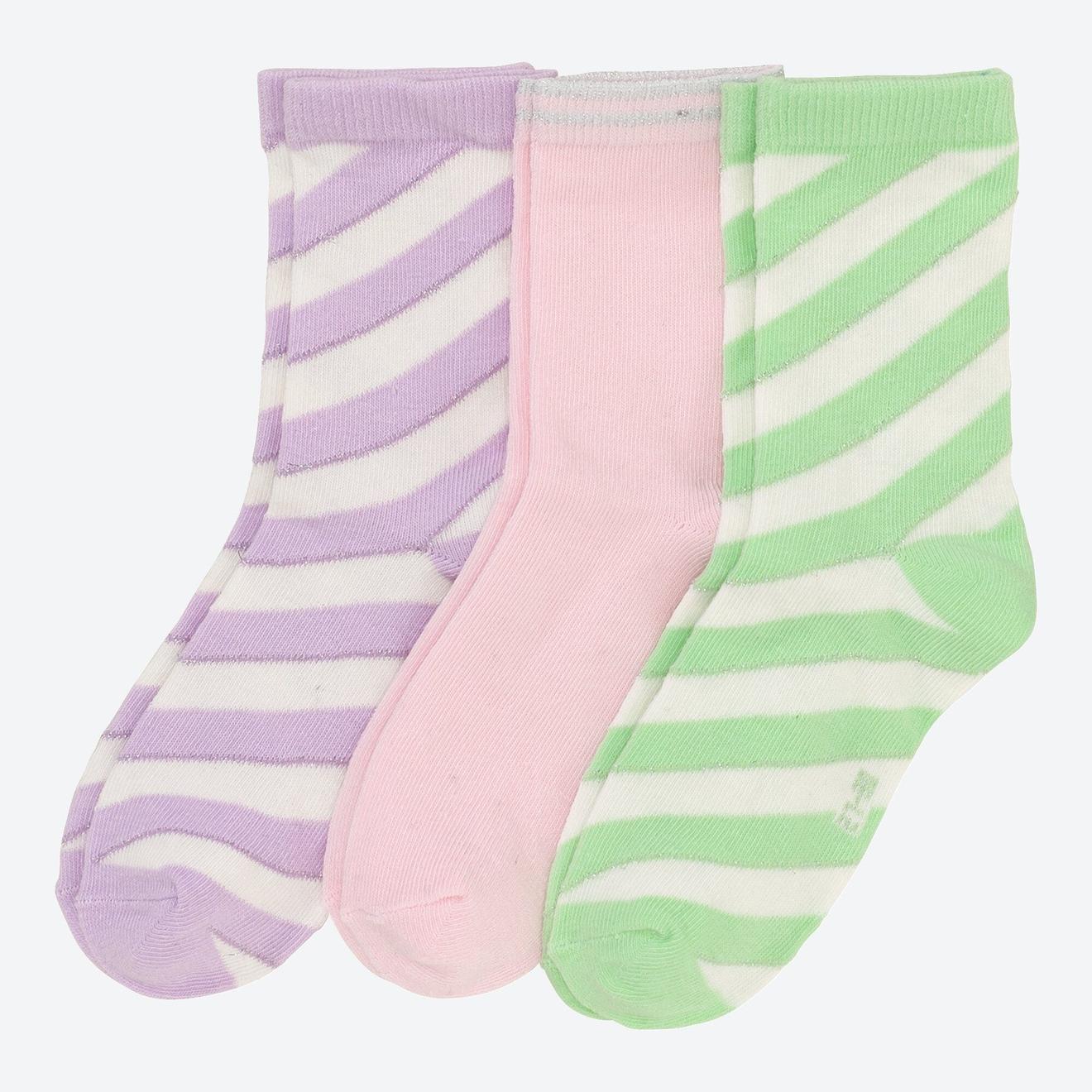 Mädchen-Socken mit Streifendesign, 3er-Pack für 2,99€ in NKD