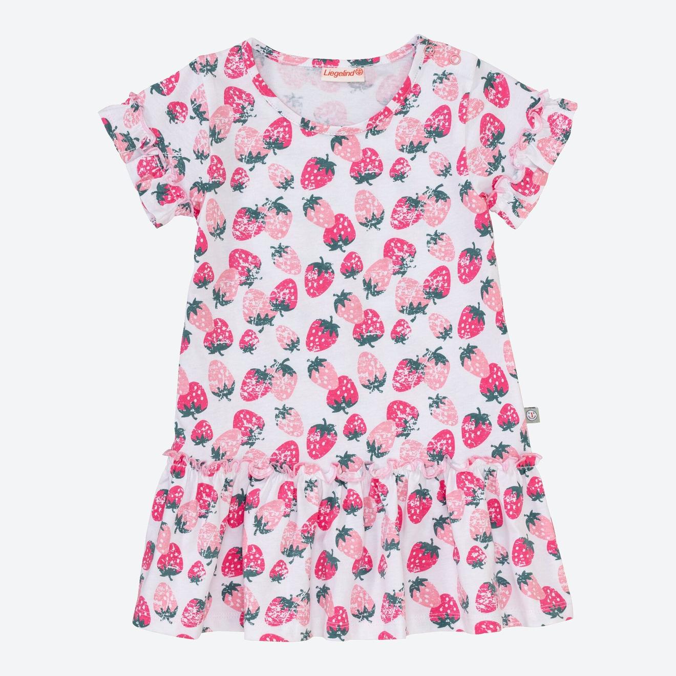 Baby-Mädchen-Kleid mit Erdbeer-Muster für 3,99€ in NKD