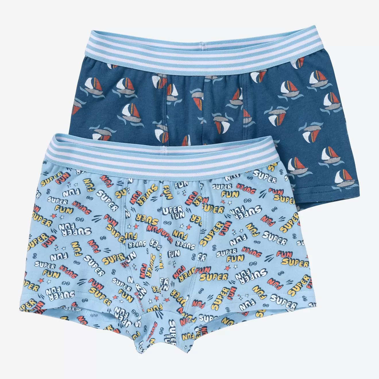 Kinder-Jungen-Retroshorts mit toller Musterung, 2er-Pack für 3,99€ in NKD