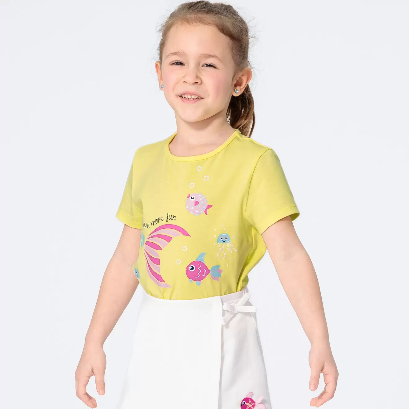 Kinder-Mädchen-T-Shirt mit Meerjungfrauen-Motiv für 2,99€ in NKD