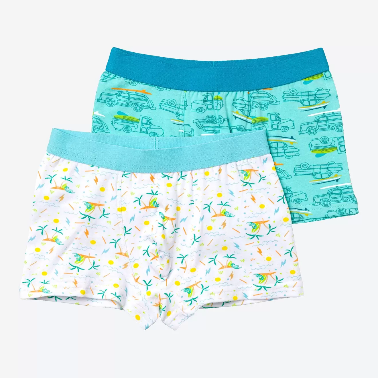 Kinder-Jungen-Retroshorts mit Kontrast-Bund, 2er-Pack für 3,99€ in NKD